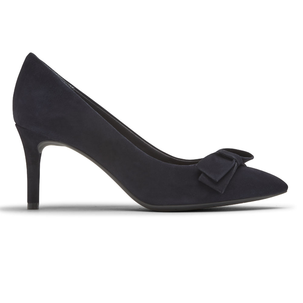 Rockport Klackar Skor Dam Marinblå - Total Motion 75Mm Bow - GVLWZ1346